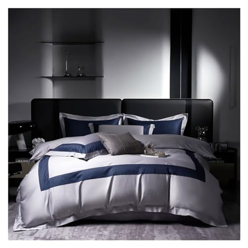 Genérico Juego de sábanas de 1000 Hilos, sábanas algodón Egipcio, Tejido de satén Suave, Ropa de Cama de Lujo de Calidad hotelera Compatible with Todas Las Estaciones Textil Hogar,