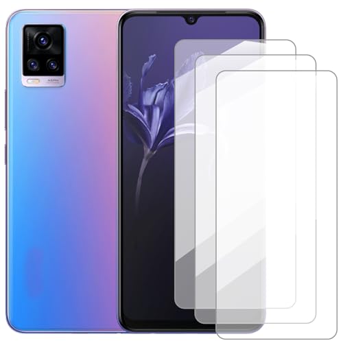 Damolong Screen Protector Compatible with Vivo V20 V2025(6.44 Inch) [3 Pack] Glass Screen Protector Suitable for Vivo V20 2021, Tempered Glass Protective Film