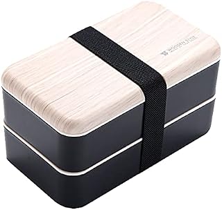 homchen Bento Lunch Box, Kids Bento Boxes Container With 2-Layer Japanese Style Cultery Sets for Children Adult Work School