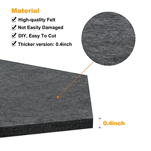 Uoisaiko UOI-MZ/CL-5-FBA 12 Inch Large Bulletin Board With 30 Push Pins, Pack Of 8 Hexagon Felt Pin Board Notice Boards For Home Office Kitchen, Felt Wall Tiles thumb #4