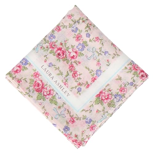 [ローラ アシュレイ] レディース プリント ハンカチ 05505079 ピンク 50cm&times;50cm