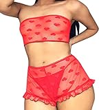 Pyjamas Reizvolle Satin NachtwäscheSchlafanzug Set Nachtwäsche Verführerische Sexy Spitze Slip Tiefer V Ausschnitt Lang weiche Hipster Sheer Mesh Pyjama Set Underwear Geschenk Familien Höschens