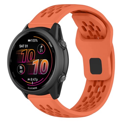 [KiimLaa] 20mm �V���R���o���h Garmin Forerunner 165 Music/Forerunner 570 42mm / Forerunner 245 / 645 �Ή� ���v�x���g �X�}�[�g�E�H�b�` �����o���h �������߉\ �h�� 