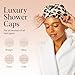 Kitsch Luxury Shower Caps for Women Reusable Waterproof - Large Shower Cap for Women and Men, Non-slip, Quick-dry Hair Cap for Long & Short Hair, Comfortable and Stylish Design - Leopard