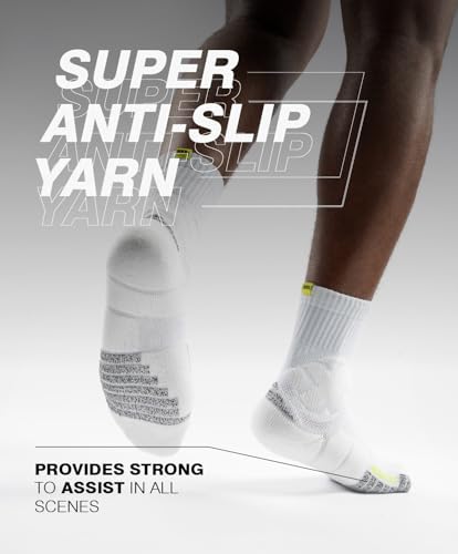 Basketball Socks for Men, Performance Cushioned Men's Athletic Ankle Socks, Anti-Slip Sports Socks2