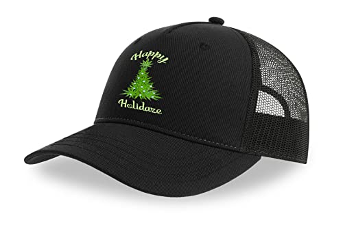 Casquette de camionneur filet respirant noire visière incurvée