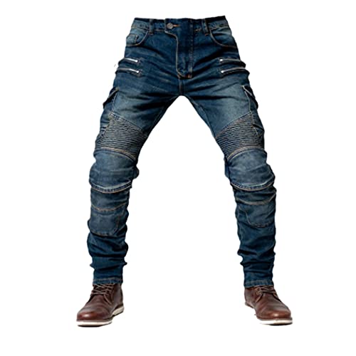 Jeans de moto pour homme avec fermeture éclair pour balades urbaines et road trips
