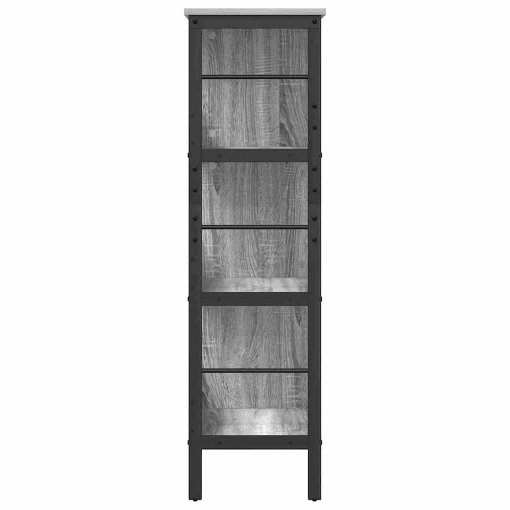 Generisch Bücherregal Graues Sonoma 82 x 32 x 112 cm Holzwerkstoff,Möbel,Regalsysteme,Bücherregale Bücherschränke-883991