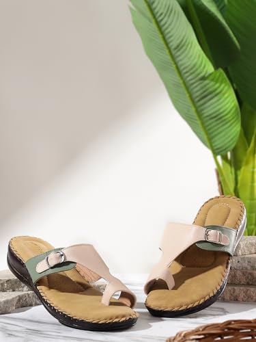 Image of TRASE Extra Soft Slippers for Women | Orthopedic Diabetic Footwear with Cushioned Insole | Lightweight & Comfortable Ladies Chappals with Toe Ring and Adjustable Buckle