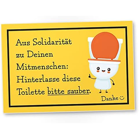 Cartel de plástico divertido para puerta de baño de hombre DankeDir! Cover