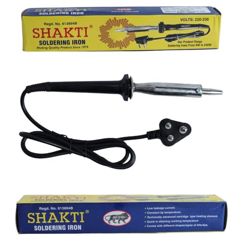Image of 220-230V Heavy-duty Heat Pencil Tip 125 Watts Soldering Iron With PVC Wire and Copper Tip, Fast Heating Leak and Surge Proof - Made in India (Pack of 1)