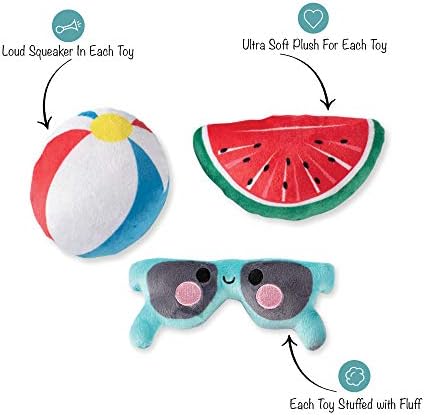 Fringe Studio Squeaker Pet Toy Set, Set of 3, Pool Party (289446) image 4