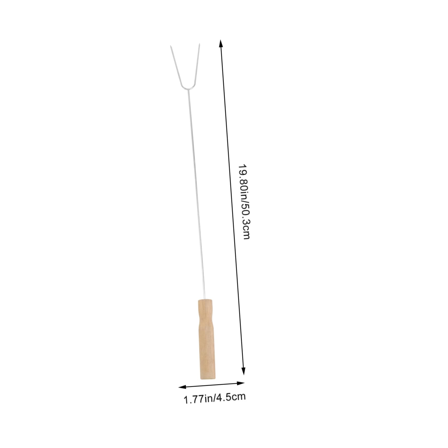 Forchette da Barbecue Set da 15 Pezzi in Acciaio Inossidabile Manico in Legno, Design senza Sbavature, Lunghezza Appropriata per Grigliate All'aperto