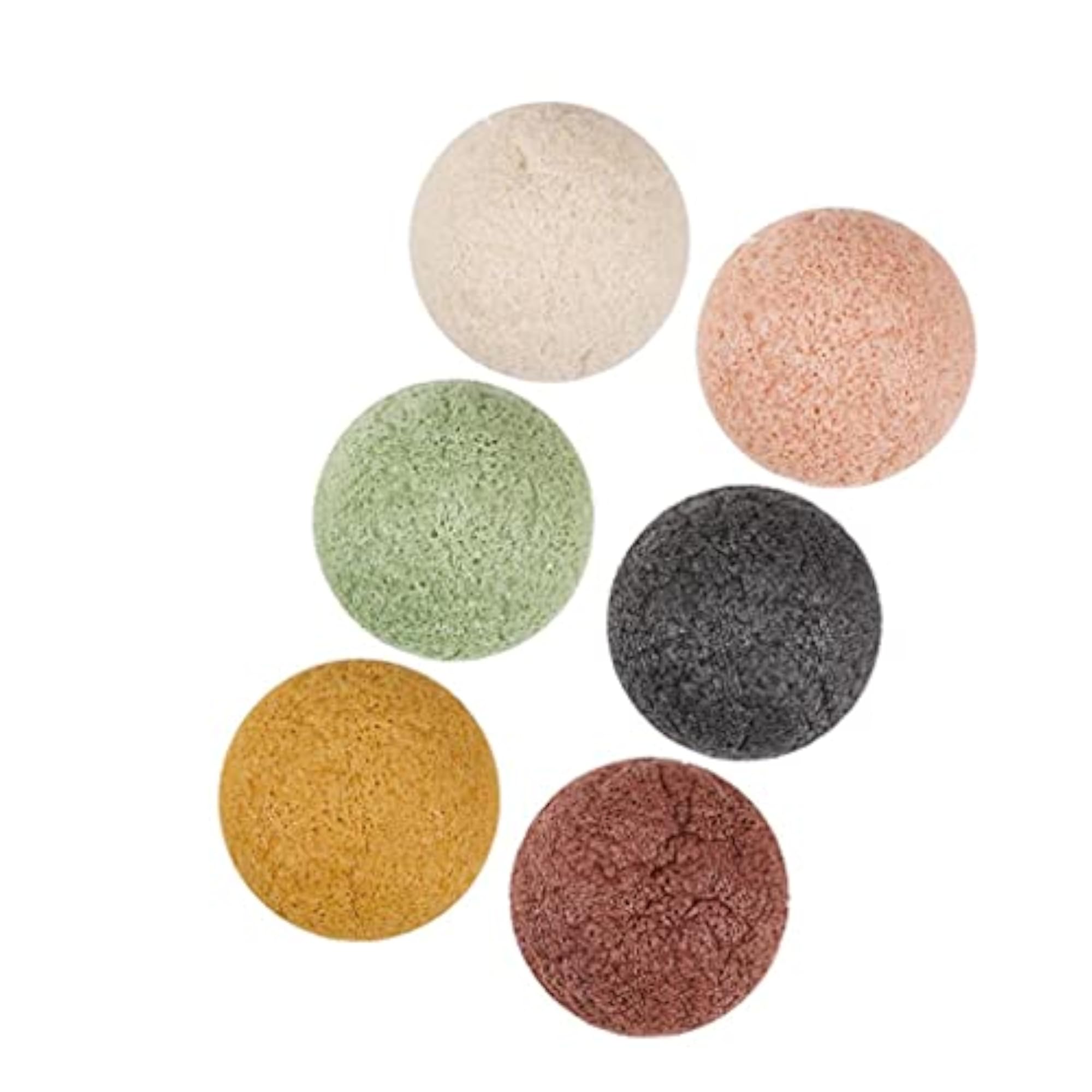 6 Pieces Konjac Cleaning Sponge Puff Exfoliating Facial Sponge Set