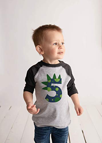 7 ate 9 Apparel Kids 5 Dino Dinosaur Five Dino Spike Tee3