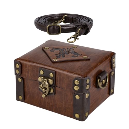 Boîte à bouteilles de potion médiévale fantastique 14x11x8 cm avec sangle réglable pour cosplay