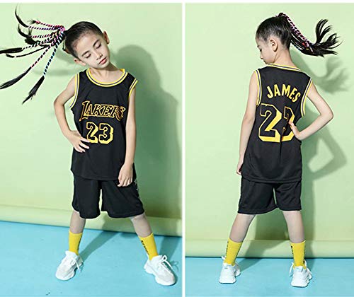 Jongens Vesten Set Lakers James #23, Basketbal Fan Jersey Kleding Sets Voor Jongen Meisje, Training T-shirt Uniform… - Image 4