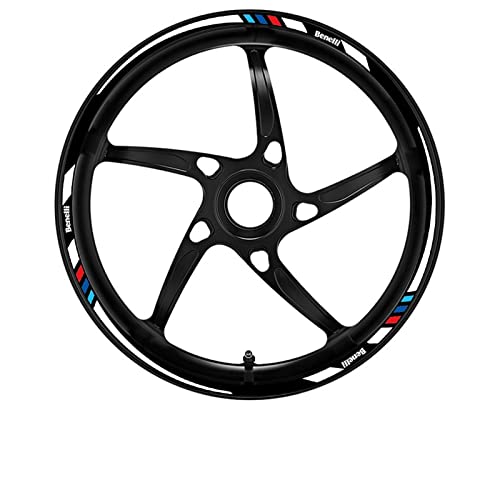 Felgenband Motorrad Reifen Rad Aufkleber Reflektierende Streifen Abziehbilder Für Benelli TNT300 TNT600 BN600/302r Stels600 Keeway RK6 Trk502 (Color : 9)