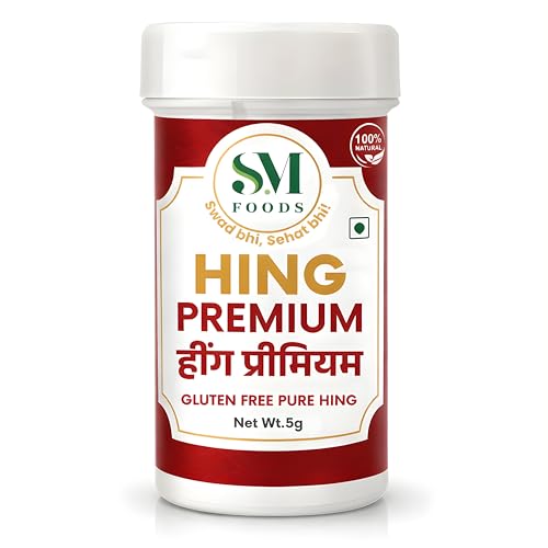 Image of SM FOODS Premium Pure Nukra Hing 5g (Pack of 1) | No Atta No Maida | Imported Premium Pure Heeng | Strong & Kadak Aroma | Gluten Free | Uncompounded | For Cooking & Digestion