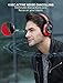 Bluedio T6 (Turbine) Active Noise Canceling Headphones Voice Control, Wireless Bluetooth Headset w/Mic Over Ear, Cloud Service, 57 mm Drivers, 25 Hours Playtime Cell Phone/PC (Red)