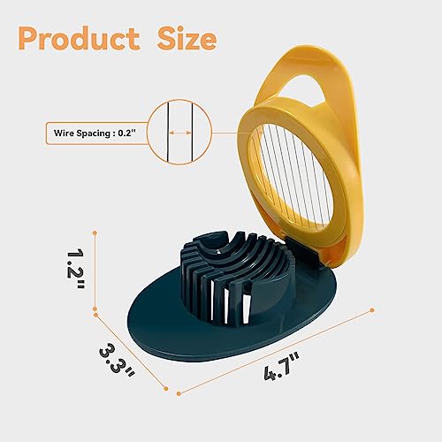 Egg Slicer for Hard Boiled Eggs Heavy Duty, Egg Cutter for Soft Fruit Food Yellow - Thumbnail 5