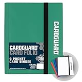 CardGuard Trading Card Pro-Folio, 9-Pocket Side-Loading Pages, Holds 360 Cards, Dark Green