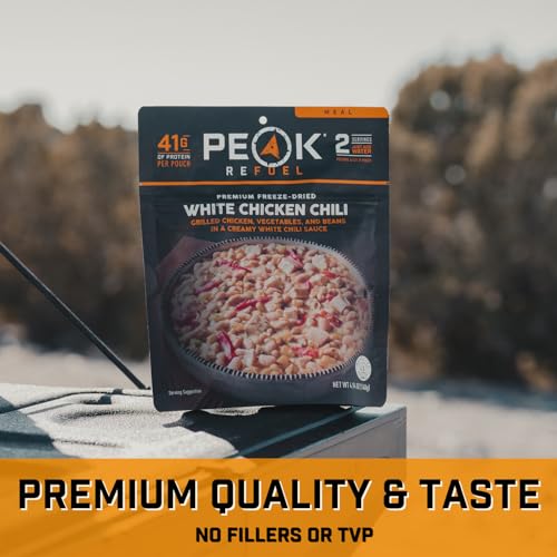 Peak Refuel White Chicken Chili | 41g Protein | 760 Calories | 100% Real Meat | Premium Freeze Dried | Amazing Taste & Quality | Backpacking & Camping & Prepper Food | 2 Servings - Image 5