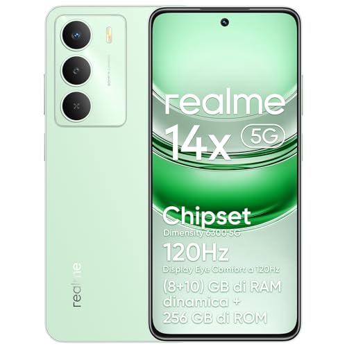 realme 14x 5G Smartphone (8+10)GB Dynamic RAM 256GB ROM, Display...