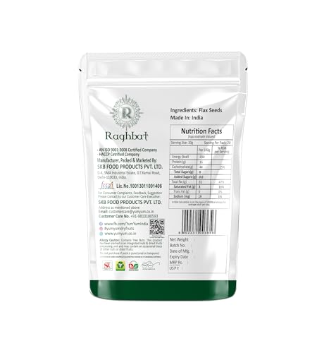 Image of Raghbat Pure Flax Seeds, 200g, Rich in Protein & Dietary Fibre, Source of Iron