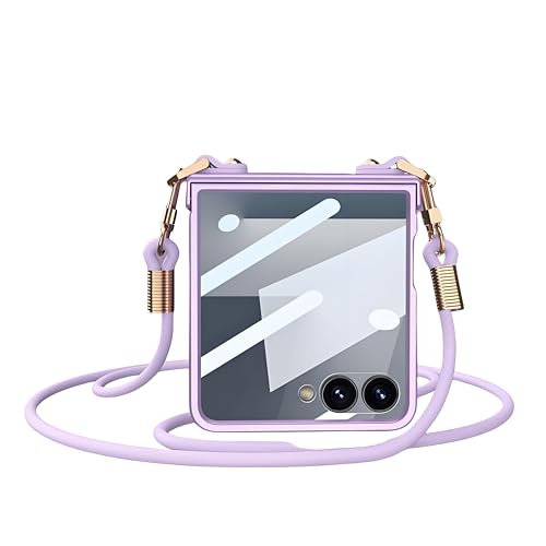Coque Samsung Z Flip 7 violette avec dragonne pour votre quotidien