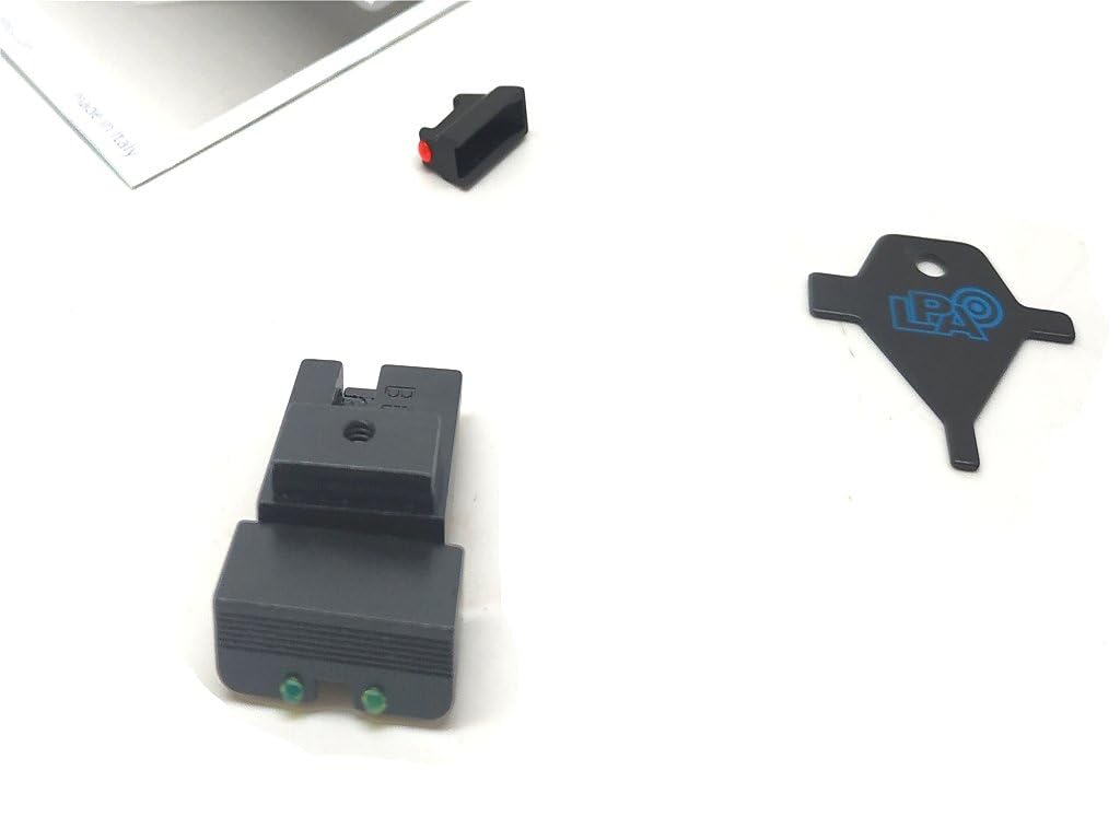 Set Tacca di Mira in Acciaio con Fibre Ottiche per Pistola Beretta 92 96 98 M9A1