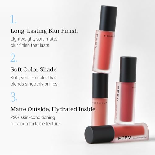 Image of Color Wear Matte Lip Stain, Long Lasting Blur Velvet, Pink Whistle, 0.12Oz