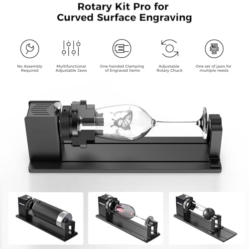 Image of CREALITY FALCON 10w Laser Engraver with Air Assist, Laser Engraving Machine with Rotary Roller, 72W High Precision Laser Cutter and Engraver for Wood, Metal, Acrylic, Cylindrical Objects, Tumblers