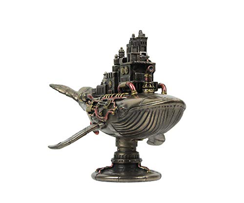 Estatua Steampunk Ballena Espacial 17.5 cm Resina Bronce miniatura 2