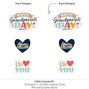 Bigdotofhappinesshappygrandparentsdaygrandmagrandpapartycenterpiecestickstabletopperssetof15 Urban Country Home Decor Big dot of happiness happy grandparents day grandma grandpa party centerpiece sticks table toppers set of 15 urban country home decor