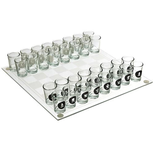 MISTER GADGET - MG3519 - Jeu d'Échecs à Boire en Verre - Jeu d'Échecs à Boire en Verre -...