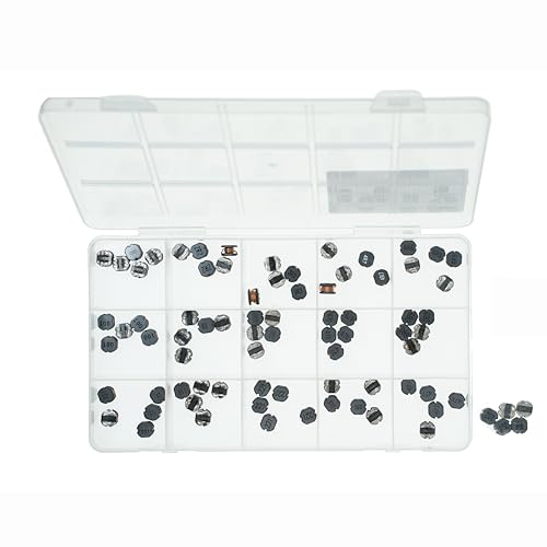 16 Tipos x 5 Piezas, total 80 Piezas CD75 Serie Inductor de potencia con chip no apantallado, cableado
