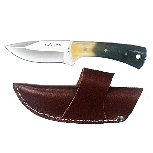 Western Fashion Tack Twisted X Horn Grip Knife with Sheath