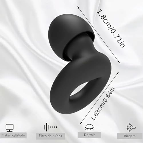 Tampões de ouvido silenciosos para redução de ruído – protetor auditivo, super macios, reutilizável