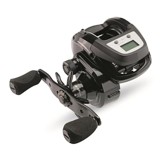 Abu Garcia MaxToro Digital Line Counter Low Profile Baitcast Fishing Reel, Black, 50LP