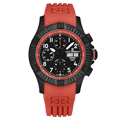 Men's 'Air Speed' Black Dial Red Rubber Strap Automatic Watch 16071.6776