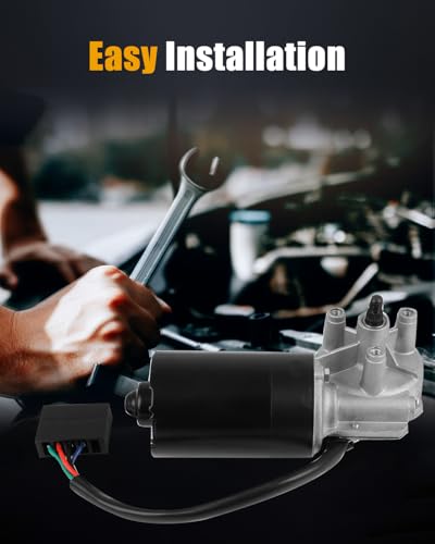 Image of ROADFAR Front Windshield Wiper Motor Replacement for Bluebird WWJ Series (School Bus) 4304440 Wiper Motor 4 Pins