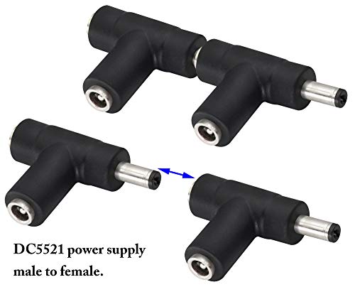 Adaptador conector DC 5.5x2.1mm ángulo 90°, pack 4 miniatura 4