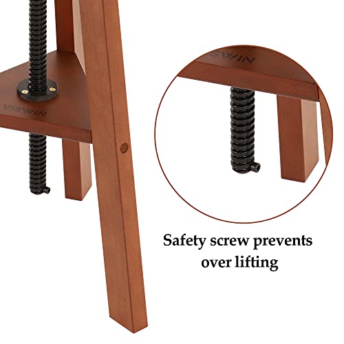 Viswin 19"-26" H Wooden Adjustable Height Stool, Beech Wood Artist Stool For Drafting, Painting Stool For Artists, Adults, Wood Chair For Artstudio, Bar, Kitchen, Home Use, Office #TOP5