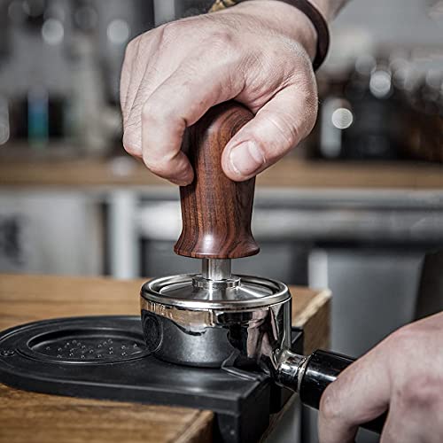 Prensadores de Café Prensa Espresso Calibrada Tamper de 51 mm con Base de Acero Inoxidable Mango de Madera Para Posos de… - Imagen 8