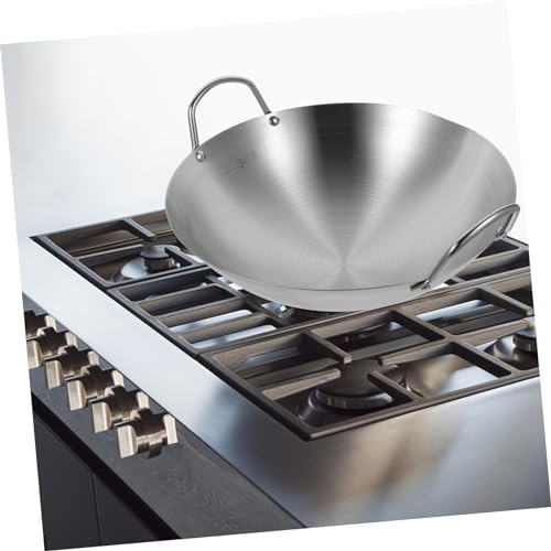 Wok de acero inoxidable con doble asa antiadherente miniatura 7