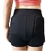 Youper Girls Protective Padded Shorts for Skating, Skateboarding, 3D Protection for Hip & Tailbone Black