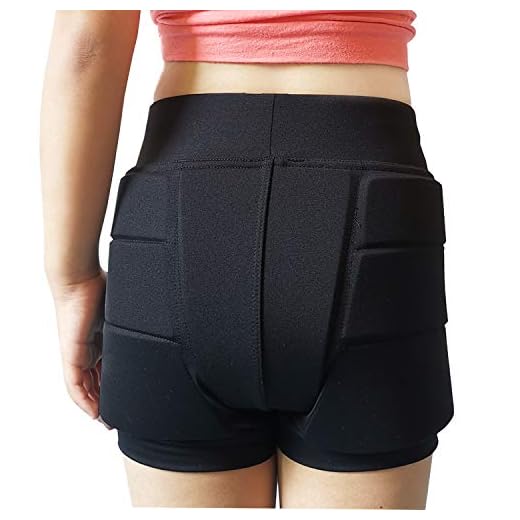 Youper Girls Protective Padded Shorts for Skating, Skateboarding, 3D Protection for Hip & Tailbone Black