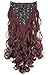 Produktbild PRETTYSHOP XXL 35cm 8 Teile Set CLIP IN EXTENSIONS Haarverlängerung Haarteil Voluminös Gewellt Rotbraun CES110-1