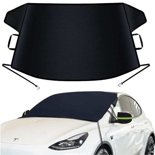 Housse De Pare-Brise Voiture 230x147cm Avec Coques Rétroviseurs - Protection Neige, Glace, UV Et Poussière
